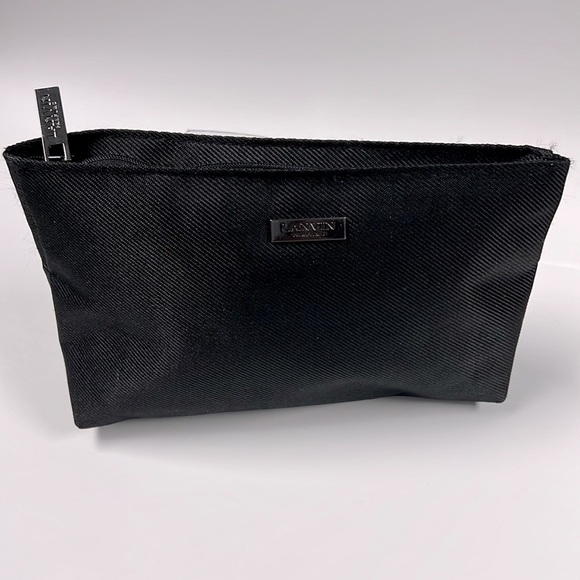 Lanvin Parfums Black Nylon Zip Top Make Up Clutch Pouch - Picture 1 of 8